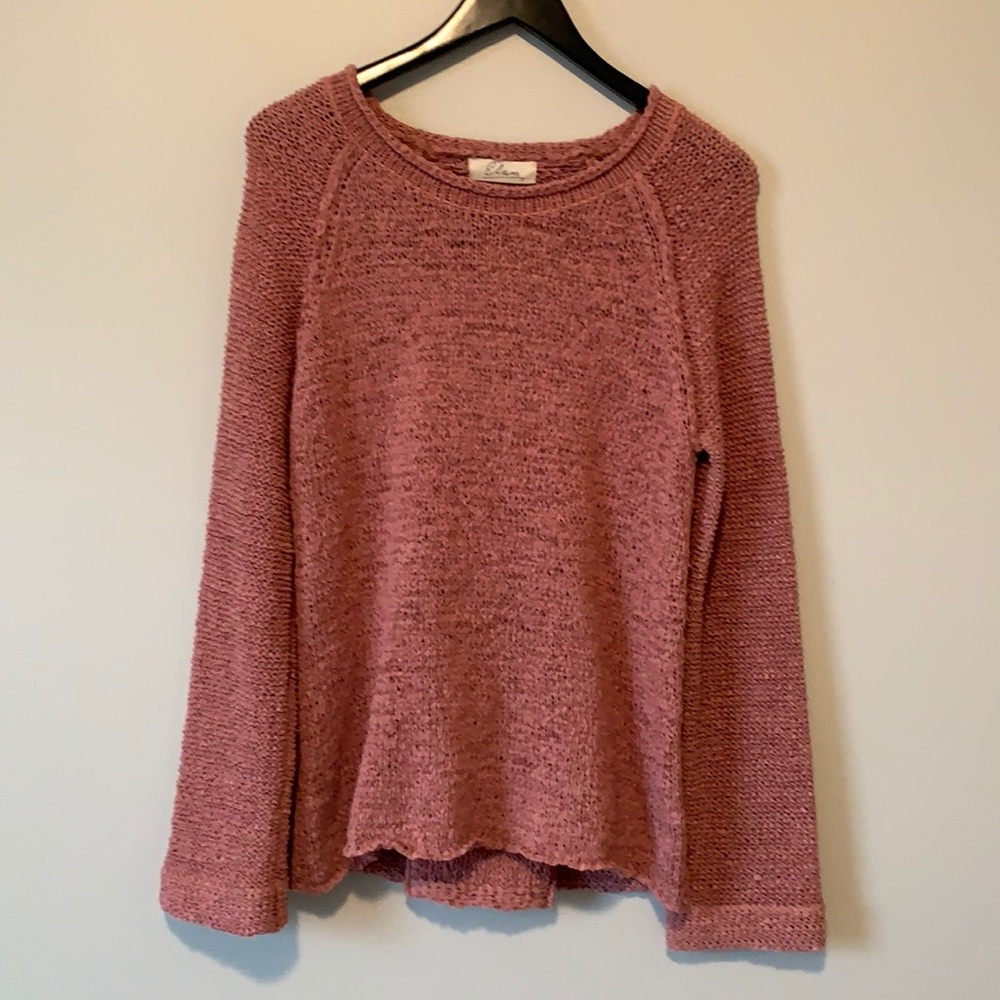 Mauve sweater with back cut outs -NWT